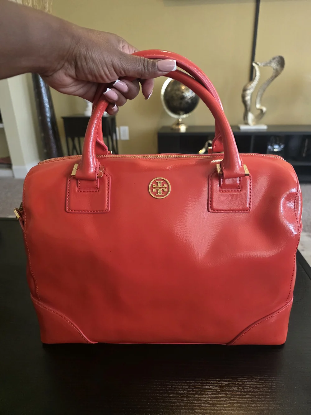 Tory Burch Poppy Red Leather Satchel
